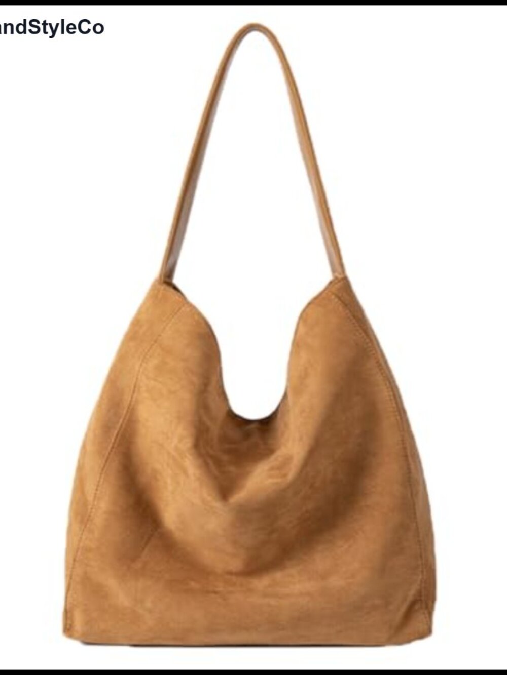 Suede Hobo Tote Bag Casual Shoulder Handbag Magnetic Closure Laptop Purse